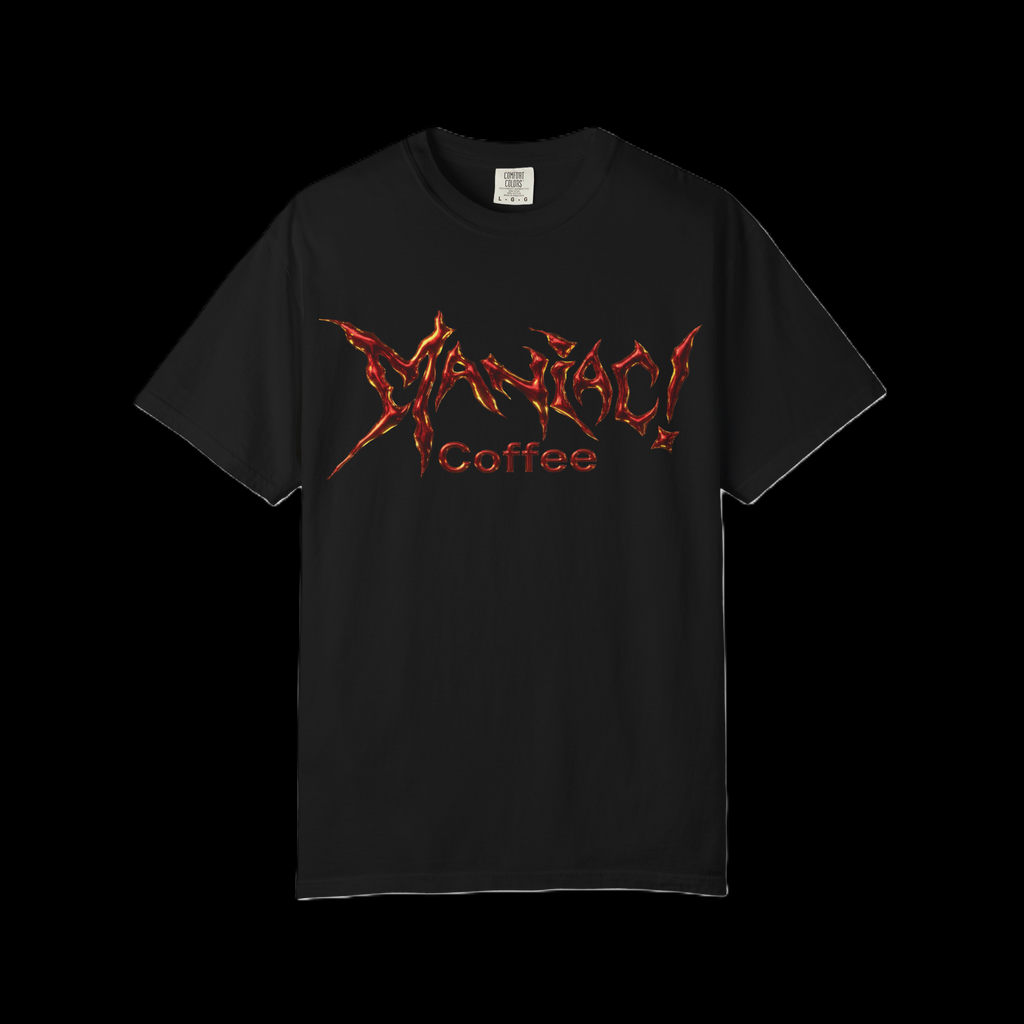 "Maniac! Coffee"  — T-Shirt